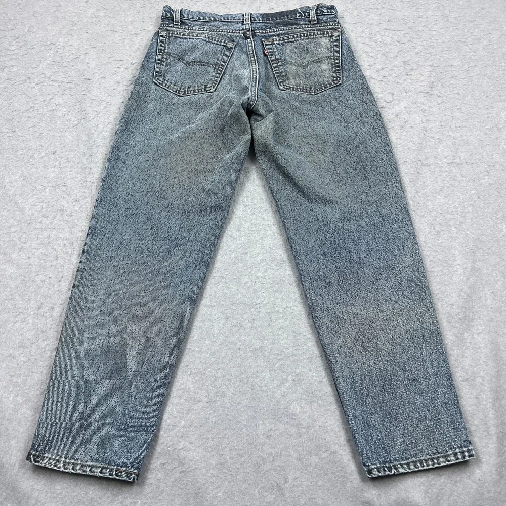 VTG Levis 550 Jeans Men's 34x30* Blue Washed Denim‎ Cotton Red Tab Made in USA